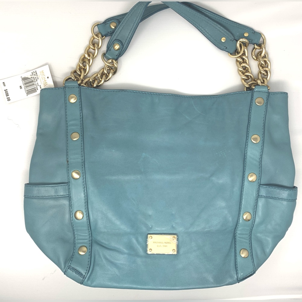 Michael Kors Blue Leather Bag
